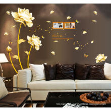 Gold Tulip Flower Wall Stickers Removable Decal Home Decor DIY Art Decoration